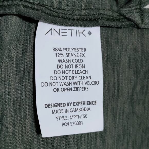 Anetik Polo Mens XL Green Premium Performance UPF 30+ Short Sleeve Shirt NWT - Picture 13 of 14